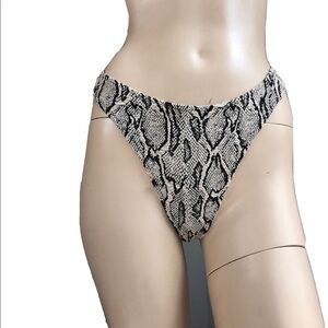 CUPSHE high waist bikini swimsuit bottom animal print size:L